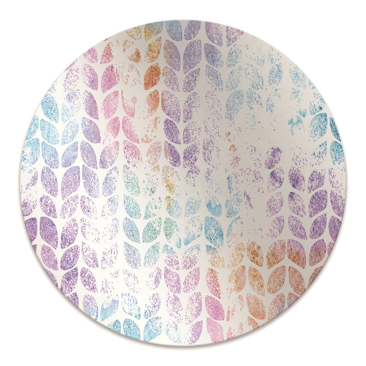 Tapis de chaise ø100 cm en PVC imperméable et antidérapant avec motif feuille scintillante