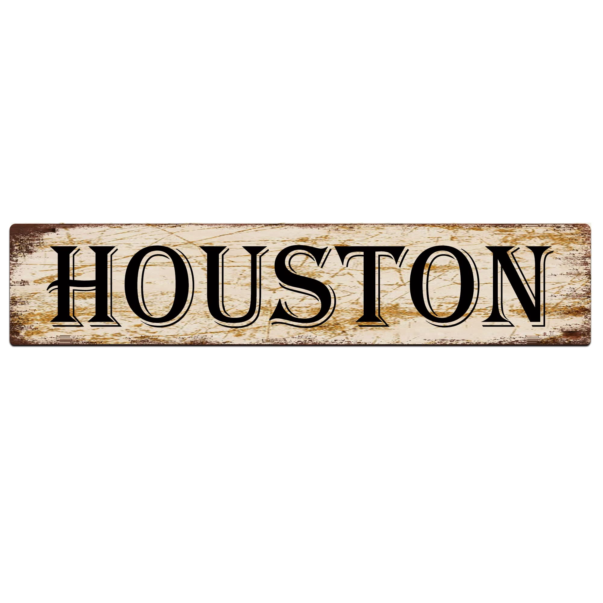 Houston Retro Tin Signs Aluminum Metal Sign for Kitchen Home Garden Wall Bar Cafe Decor 4x16 Inch