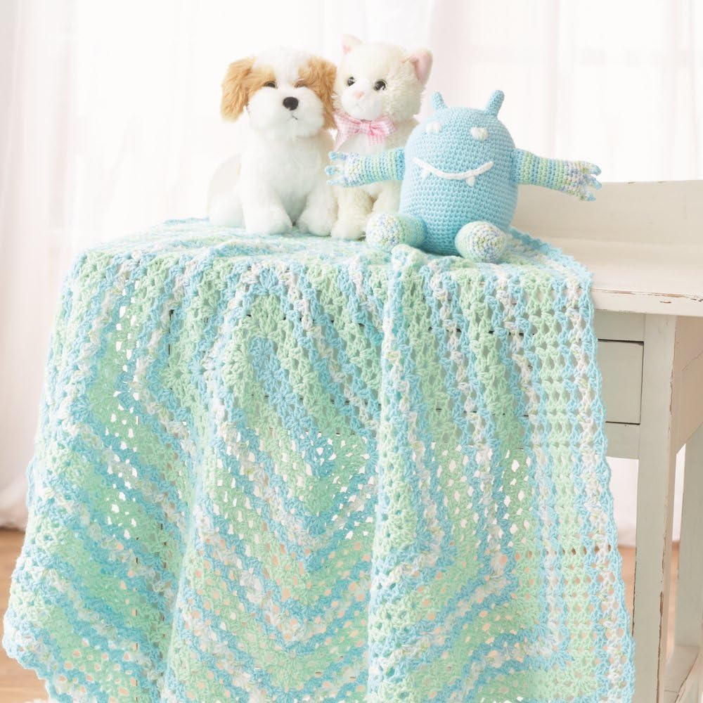 Bernat Baby Sport Big Ball Ombre Yarn, 9.8 oz, Gauge 3 Light, 100% Acrylic, Funny Prints