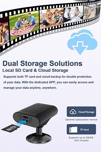 Miniatura 8 de Mini cámara  Cámara pequeña inalámbrica 4K HD  Pequeñas cámaras de seguridad para interiores con visión nocturna y detección de movimiento, cámara