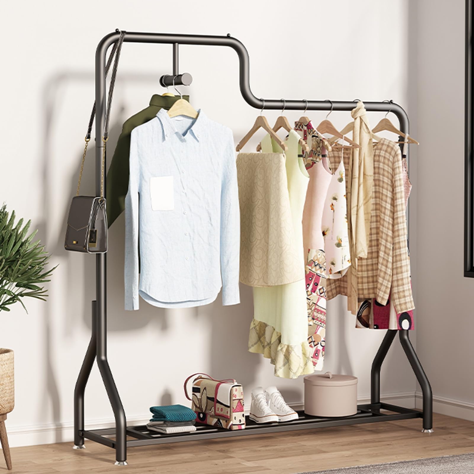 Porte-vêtements doré chic de 120 cm pour sublimer votre dressing de chambre