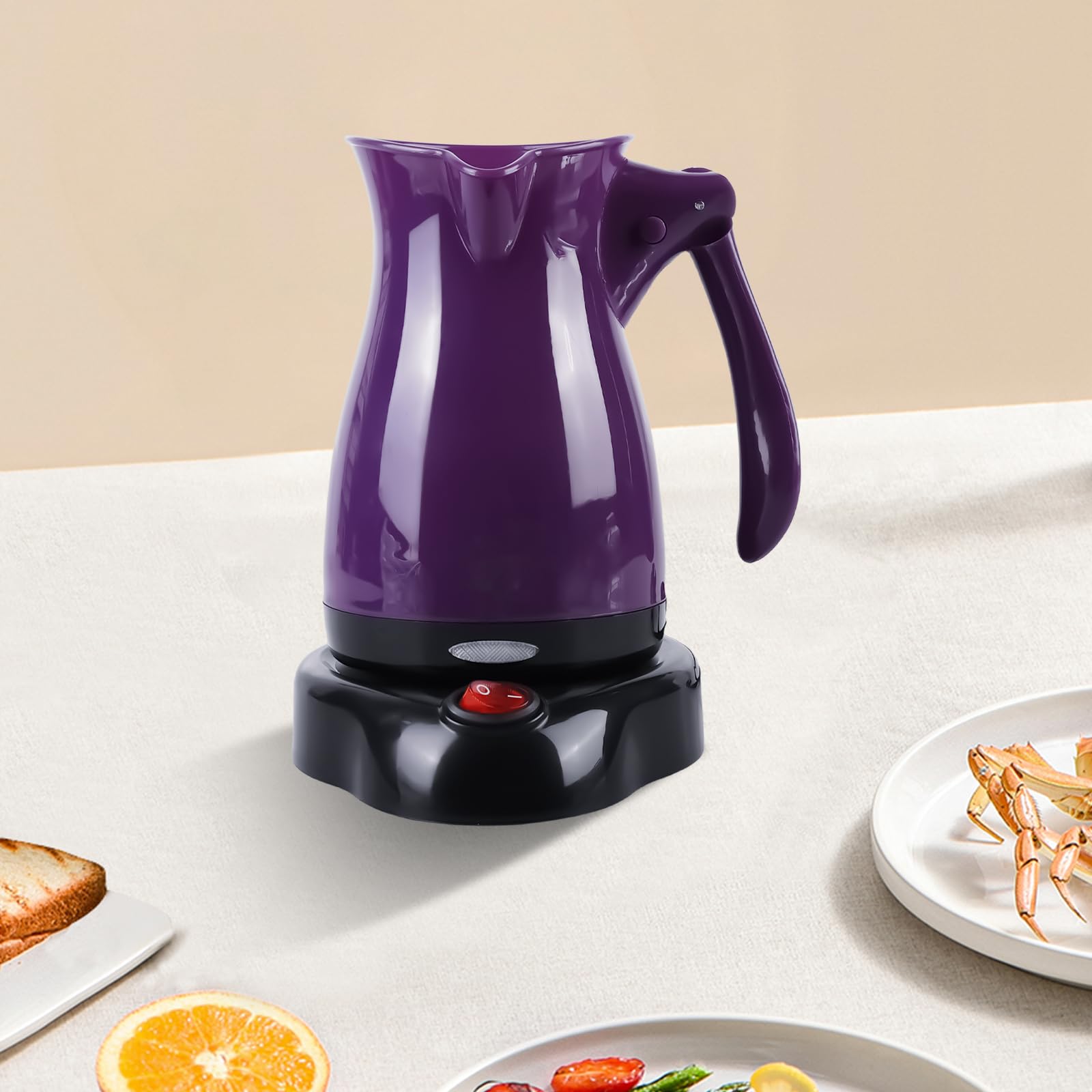 Elektrische Kaffeekanne, 500ML 500 W Elektrische Türkische Kaffeekanne, Elektrische Kaffeekocher, Türkische Kaffeekanne, Elektrische Kaffeekanne Für Zuhause,Büro,Mocca, Tee, Reisen