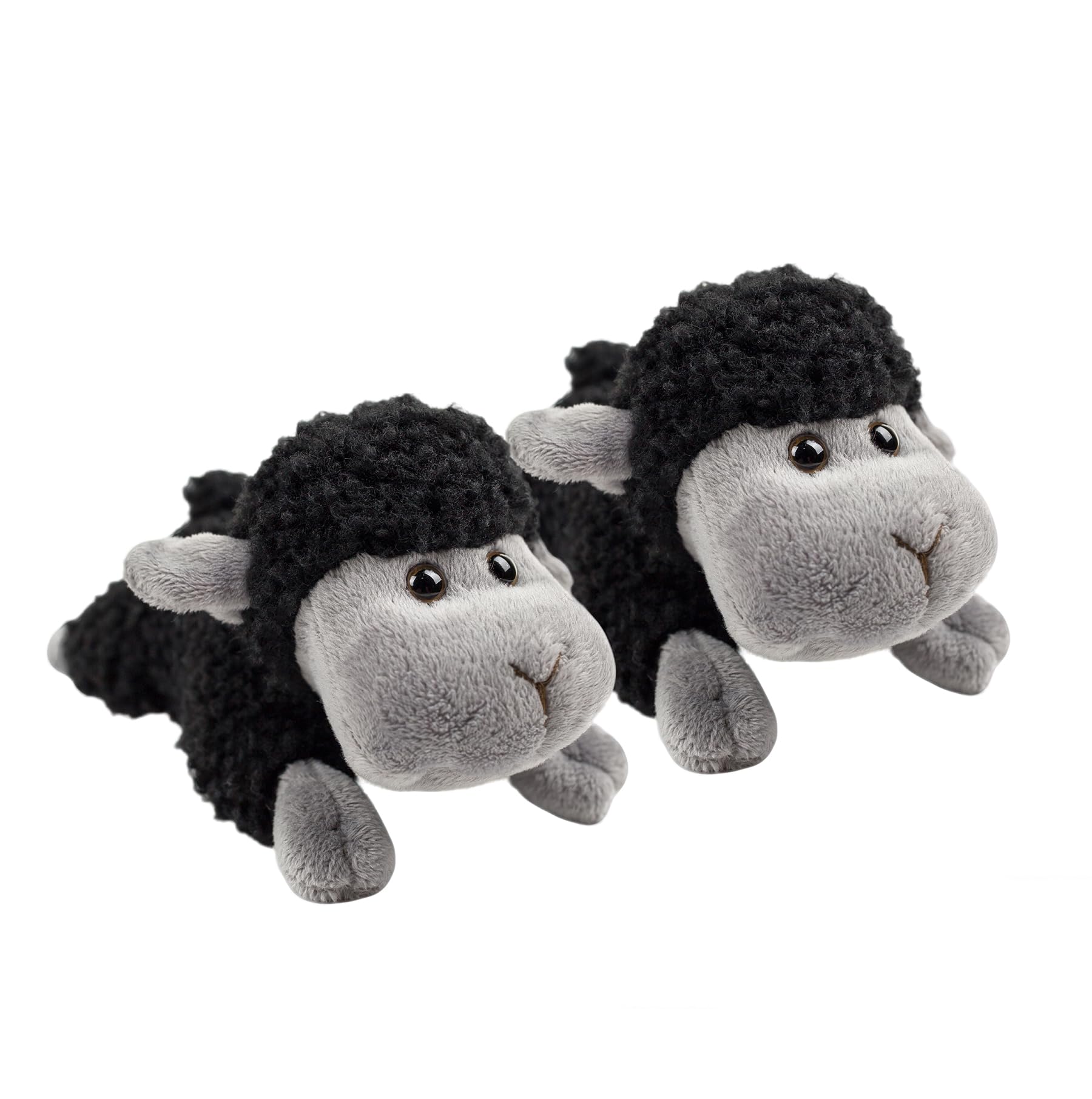 Cuddly Toy Black Lamb 2pcs Super Soft Cute Little Sheep Stuffed Animal Funny Baby Plush Toy Companions for Cuddling, Napping & Home Decor Children's Gift for Halloween Christmas Girls Boys - 18cm — image 1