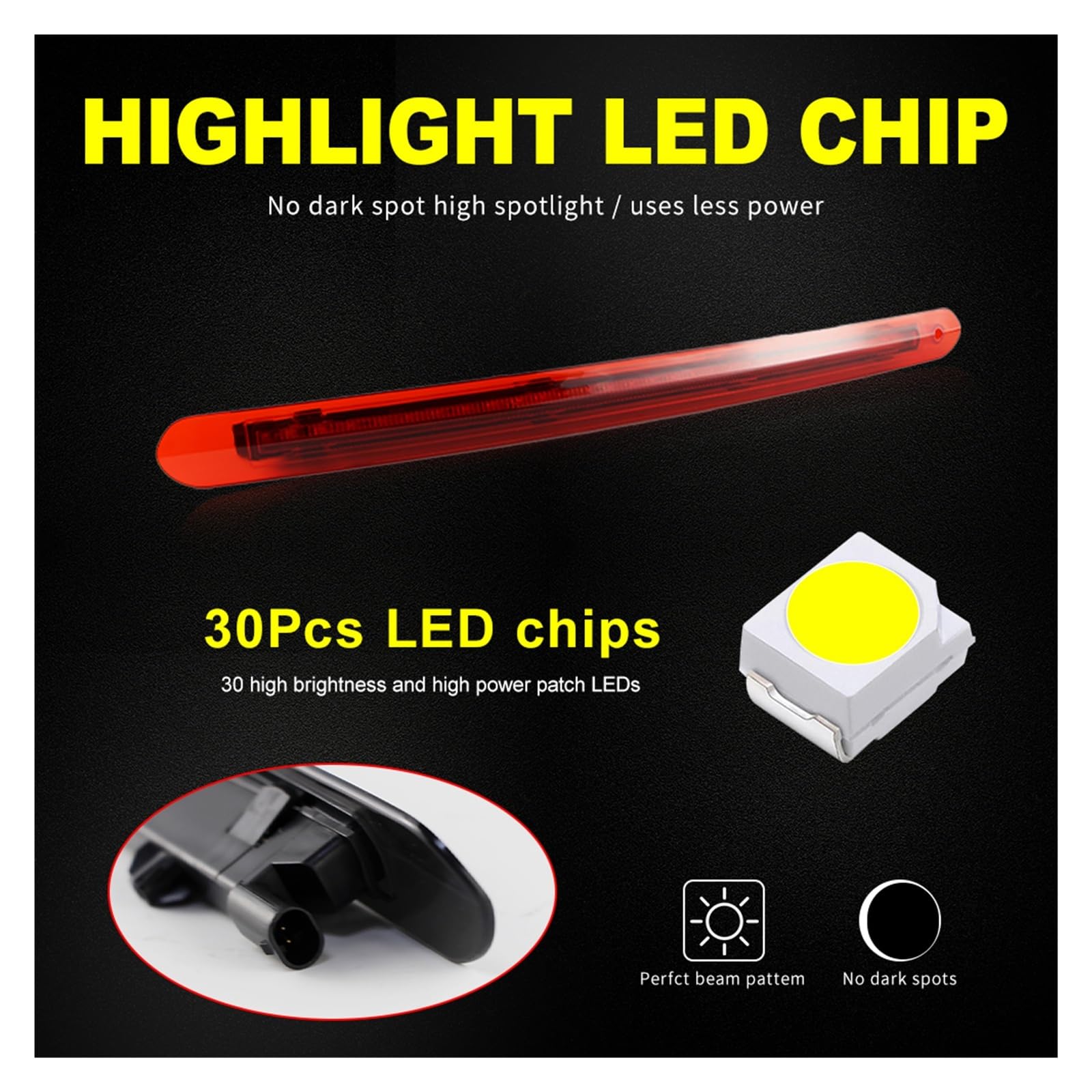 Dla Benz Vito W447 2014-2025 Van LIGHT trzecie trzecie światło hamowania wysoko montowane światło stop OEM A4479060800 A4479060700(1PC Red Lens)