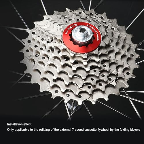Miniatura 3 de OUKENS Volante de 7 velocidades, rueda libre de alta resistencia de 7 velocidades 1130T, bicicleta de acero al molibdeno cromado, rueda libre