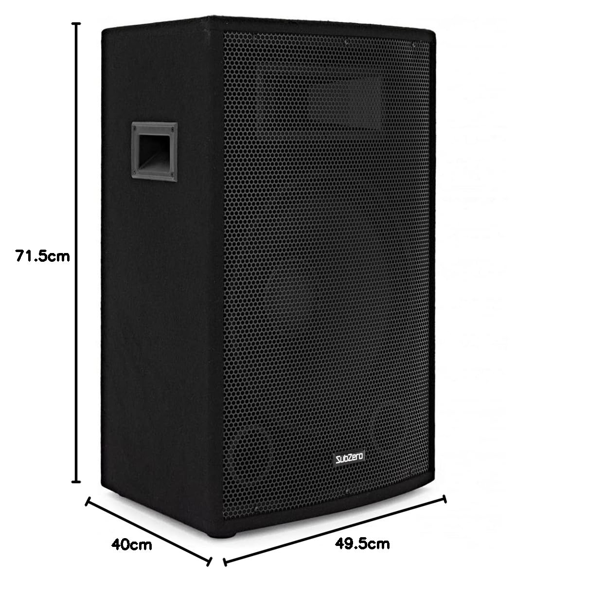 SubZero Altavoz Activo de 15 Pulgadas para megafonía C15A - Clase D - 280W RMS