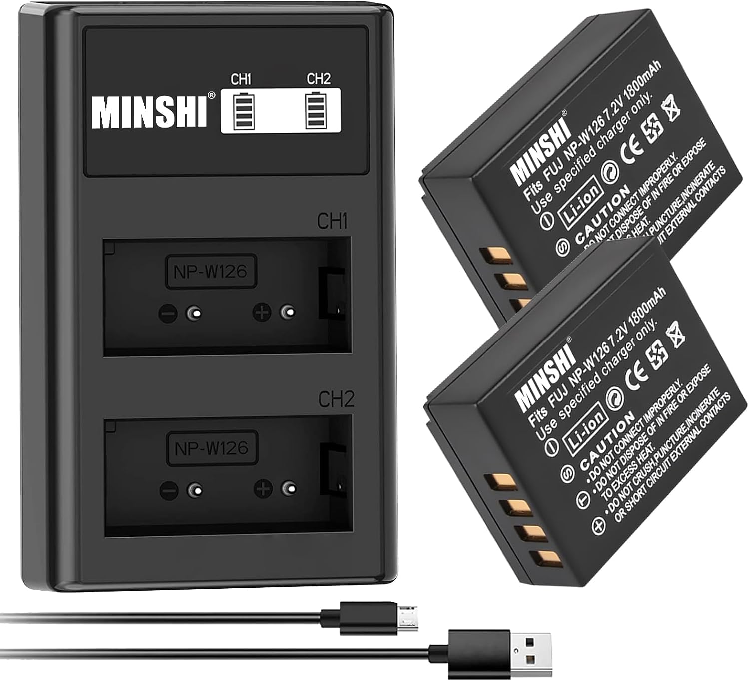 2X CELLONIC Batería NP-W126, NP-W126s de Cámara Compatible con Fuji