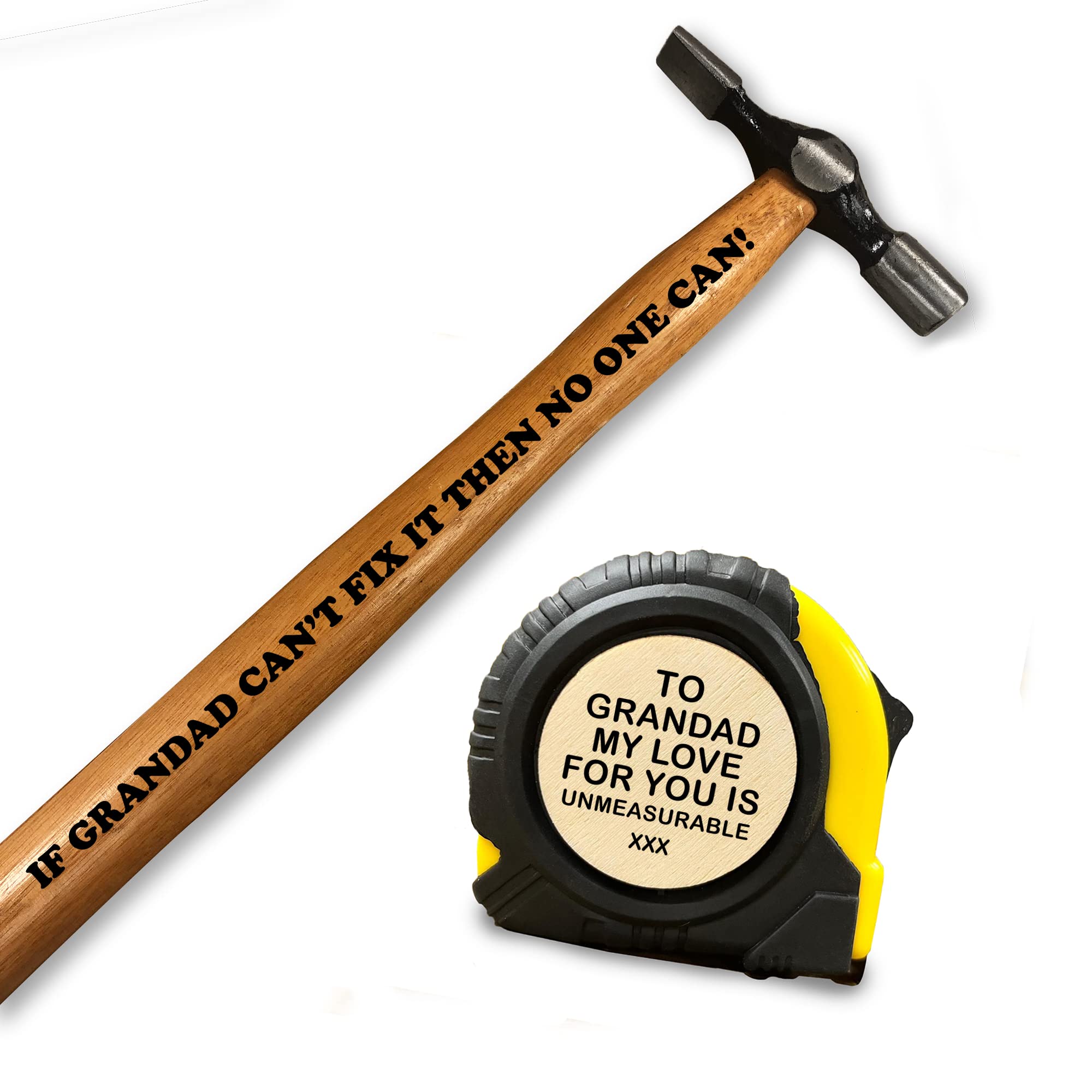 Red Ocean Novelty Fathers Day Gift Bundle For Grandad Tool Hammer Tape Measure Birthday Gift For Grandad Him Grandparent Gifts