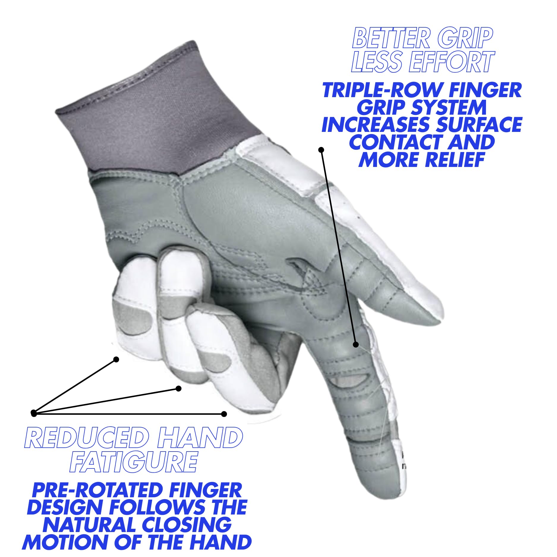 BIONIC Reliefgrip 2.0 Damen Golfhandschuh (Silber, S, links)
