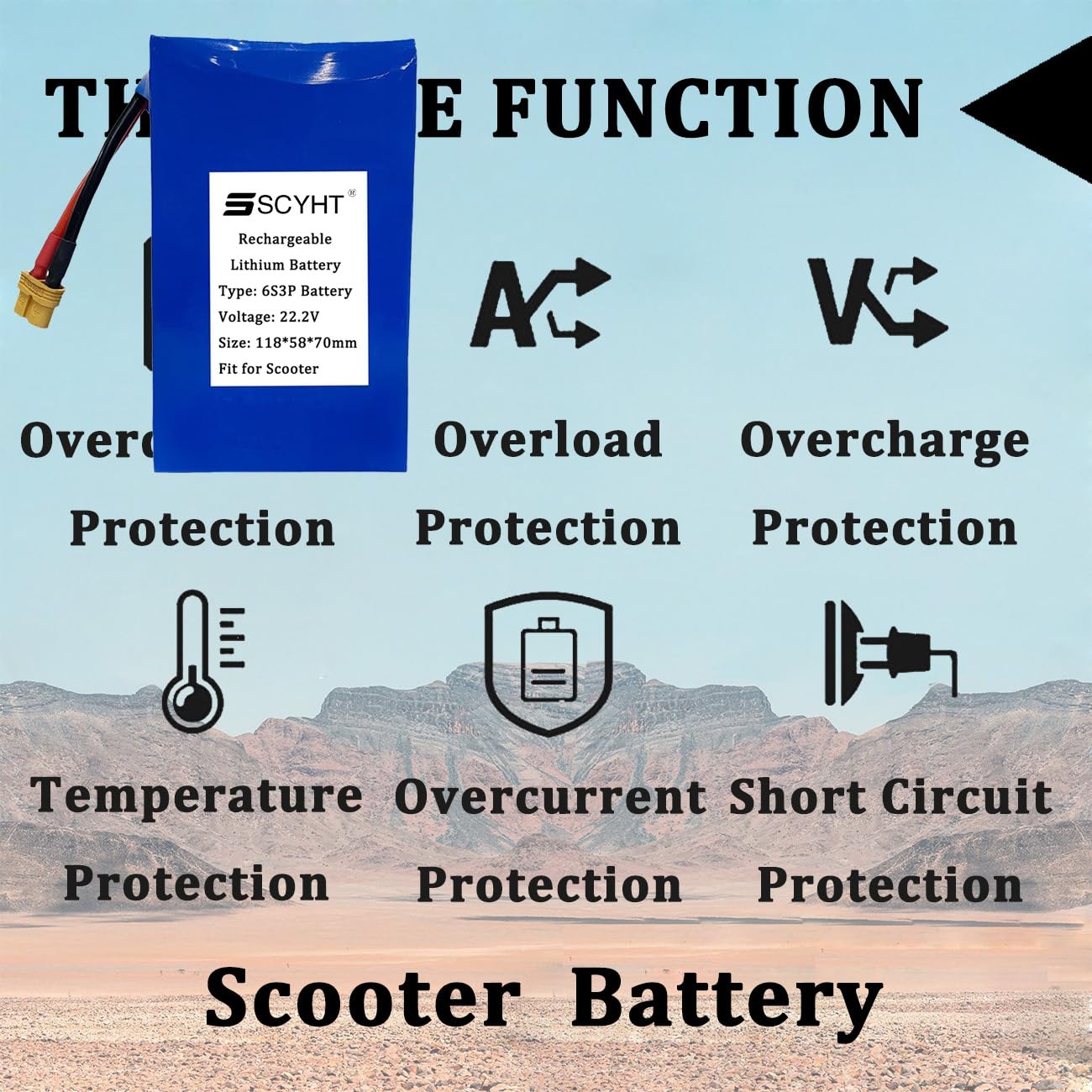 SSCYHT Batterie Lithium 14,8 V 10 Ah 7 Ah Batterie Rechargeable 14,8 V Batteries pour Moulinet électrique pour Moteur 150 W Max. avec Chargeur et Sacoche,14.8v10ah 0.4m Adapter Cable