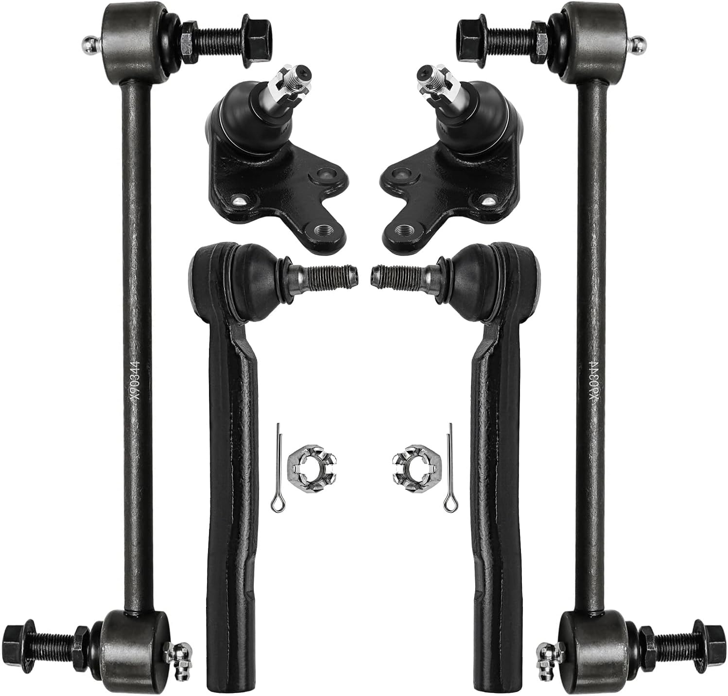 Detroit Axle Front 6‑Piece Suspension Kit for Toyota Highlander / Lexus RX350 RX450h / Venza