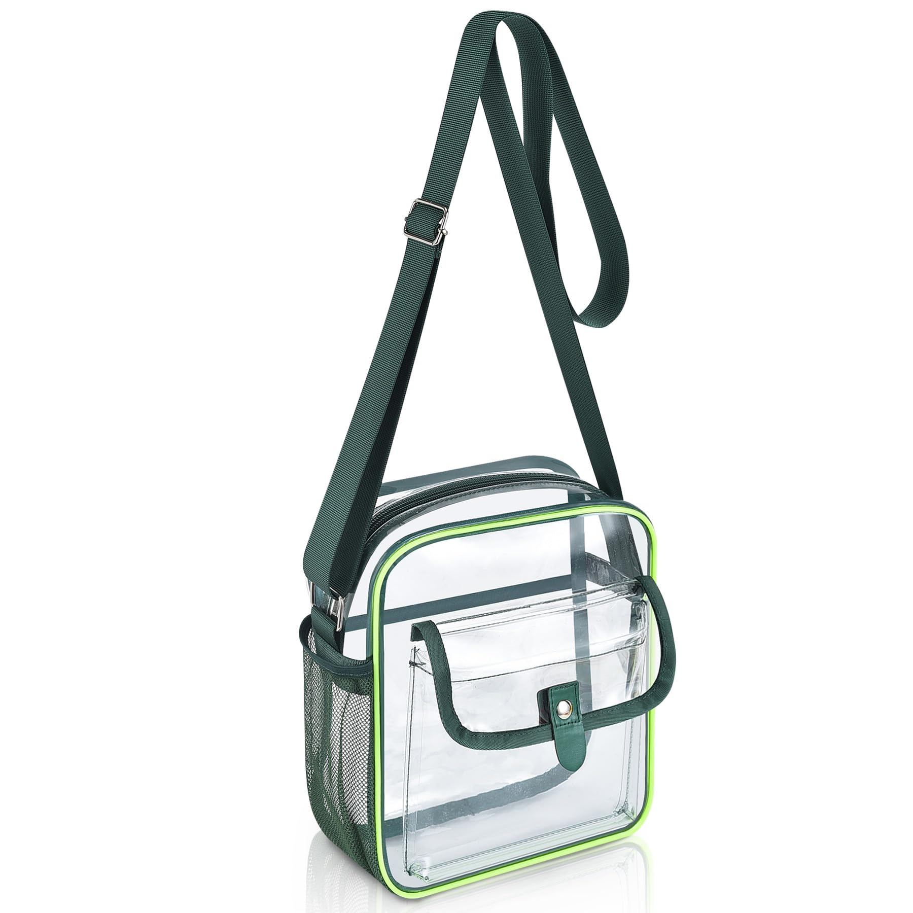 SPODEARS Clear Crossbody Bag for Stadium, Concert, Festival & More - Adjustable Shoulder Strap & Bottle Holder