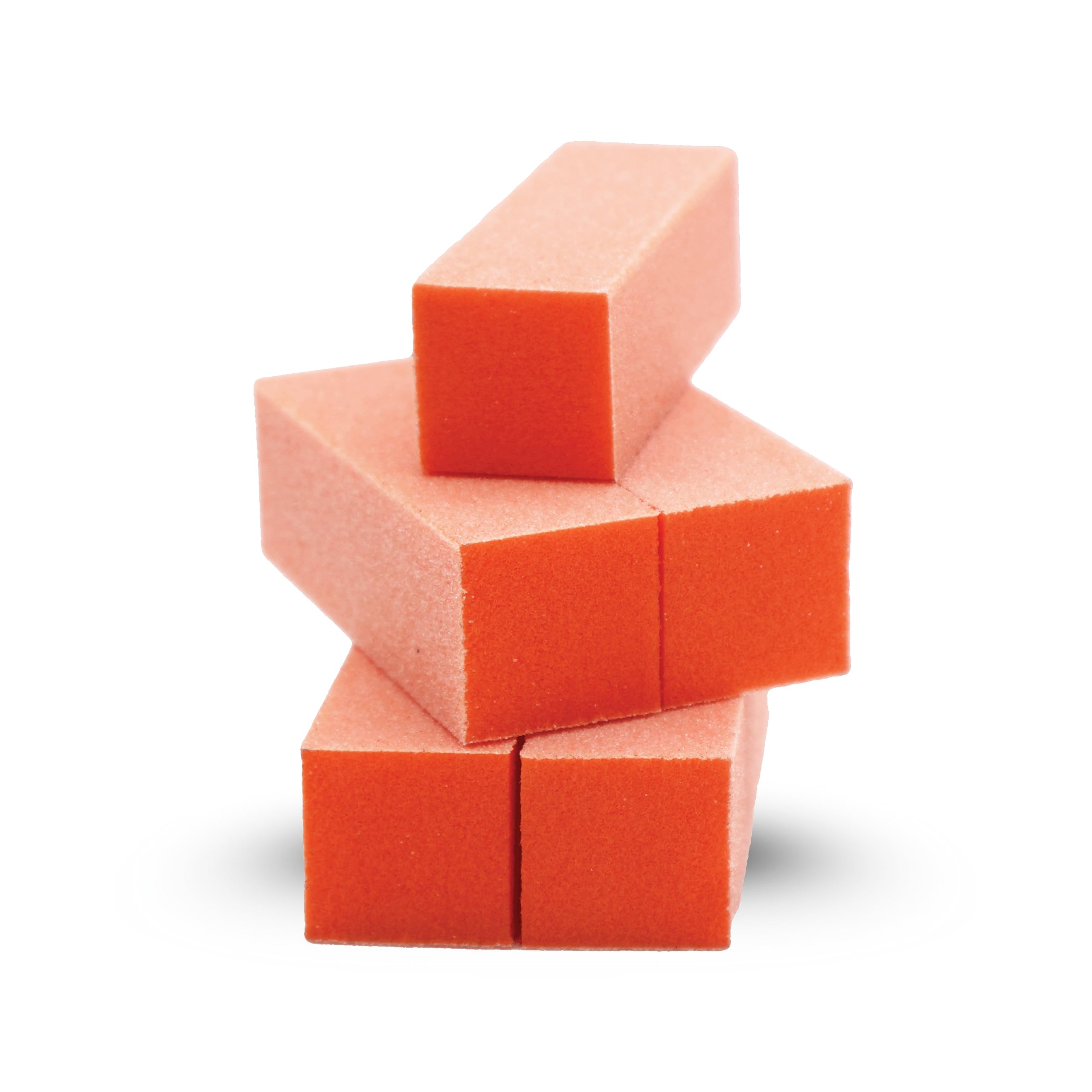 3 Way Nail Buffer Block per Gel, Acrilico, Naturale, Pedicure, Manicure - Arancione Bianco 80/100 12PC