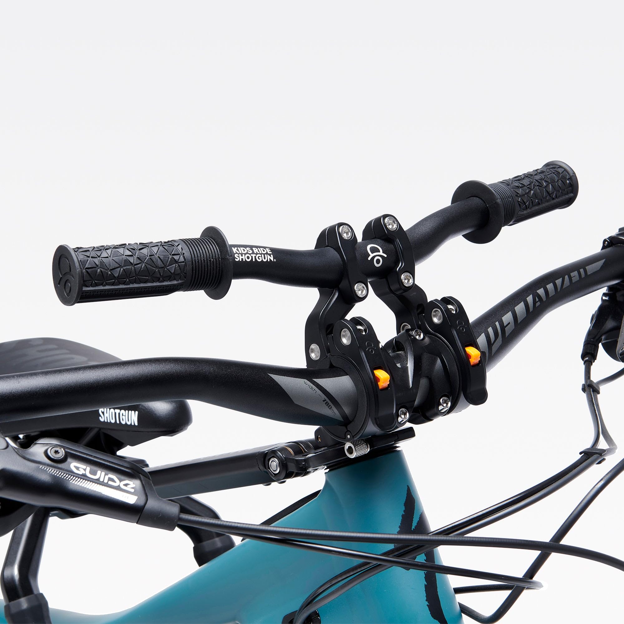 Kids Ride Shotgun – mocowanie na kierownicę MTB, pasuje do większości nowoczesnych rowerów górskich dla dorosłych, akcesoria do fotelika dziecięcego Shotgun (uchwyt Pro MTB)