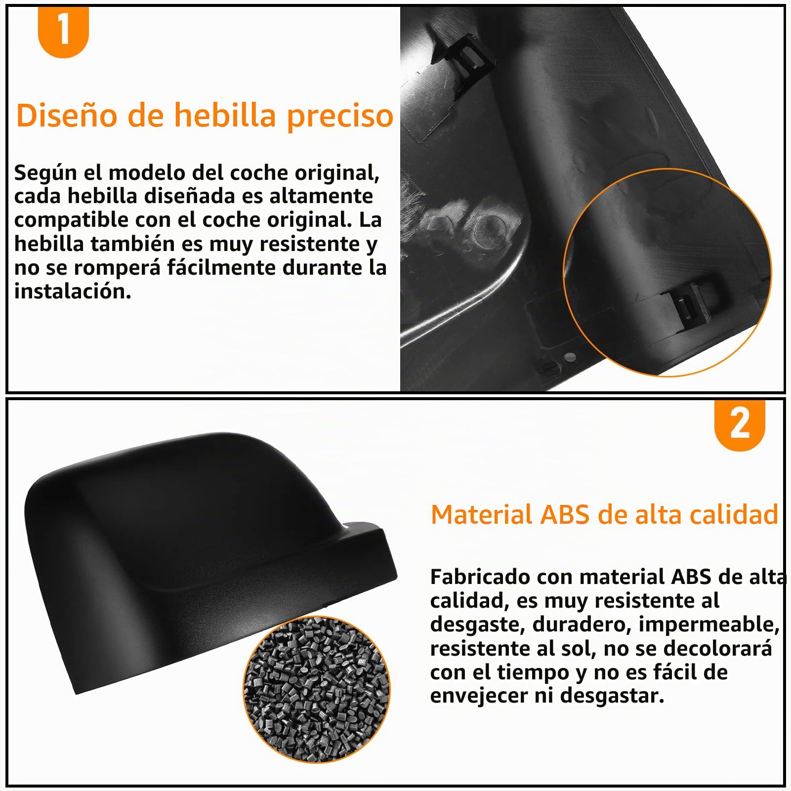 TTCR-II 2PCS Cubierta Espejo Compatible con Renault Trafic/Vauxhall Vivaro