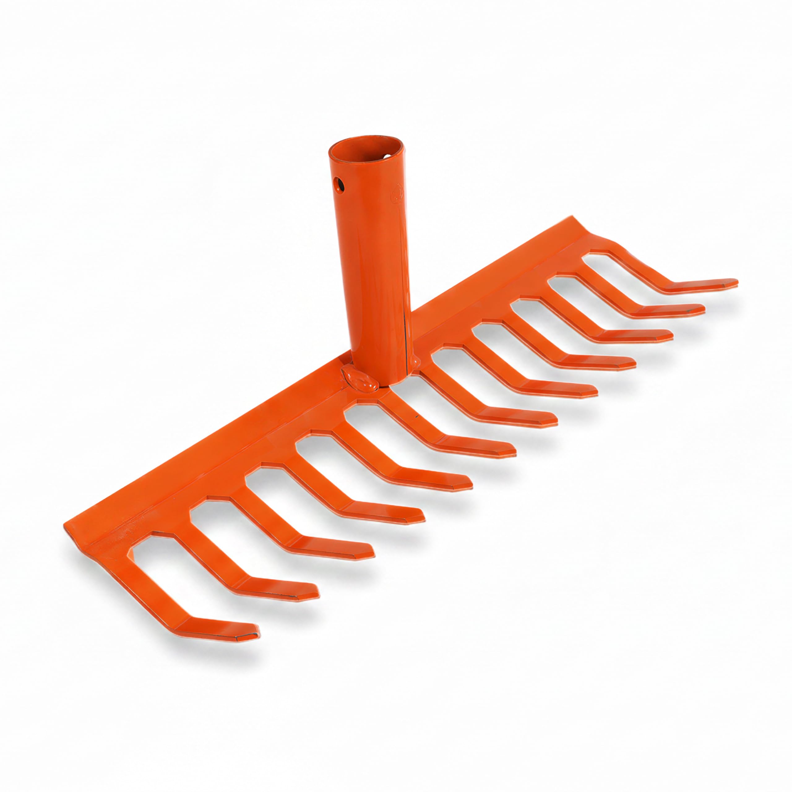 12 Teeth Rake Without Handle | Heavy Duty Garden Rake Head | Tool for Weeding, Leveling Soil (Orange)-image-7