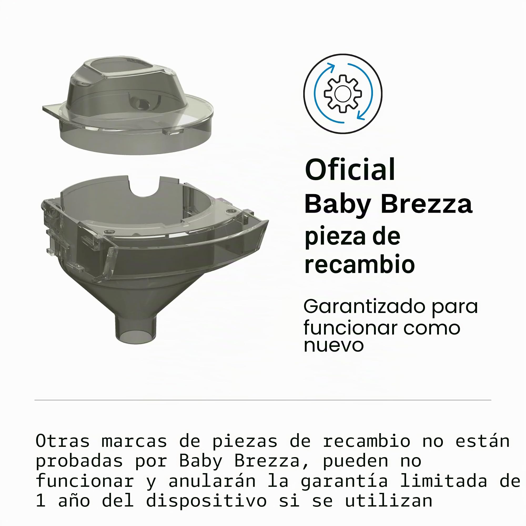 Baby Brezza Formula Pro Mini embudo de repuesto y cubierta