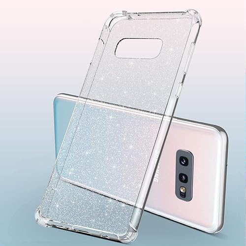 Vista 11 de KIOMY Funda transparente para Samsung Galaxy S10E a prueba de golpes, diseño híbrido, parte trasera de policarbonato duro + cubierta frontal +
