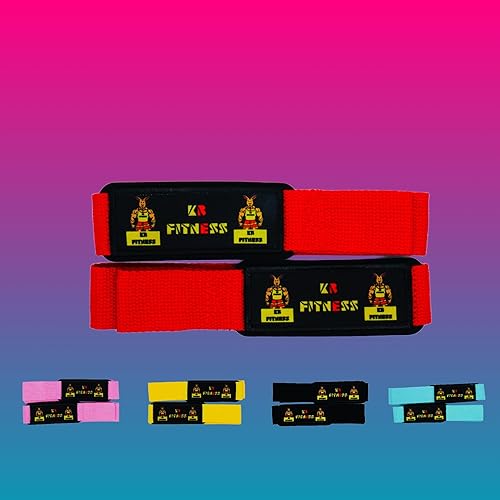 Kangaroo Built Premium Lifting Straps  Heavy Duty Weightlifting Wrist Straps for Deadlifts, Powerlifting & Strength Training  Non-Slip, Adjustable,