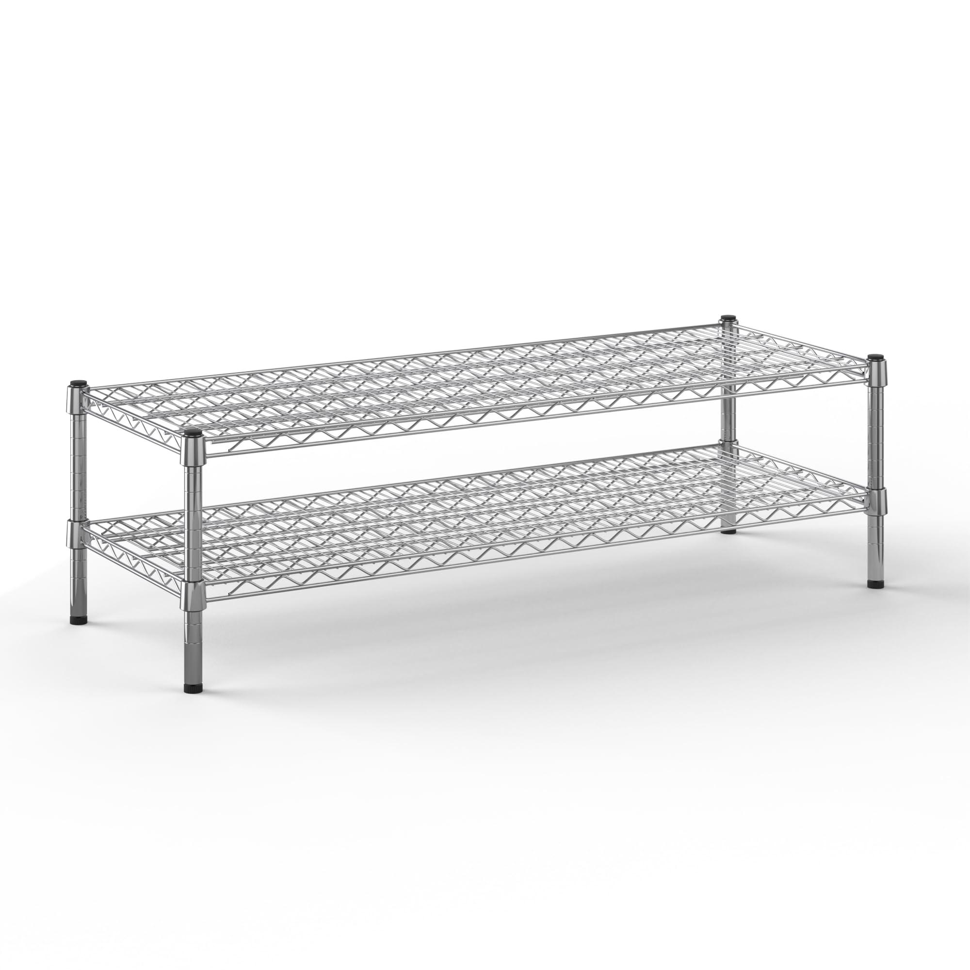 18" Deep x 48" Wide x 14" Height Wire Shelving Kit | 2-Tier | NSF Commercial Storage Rack Unit