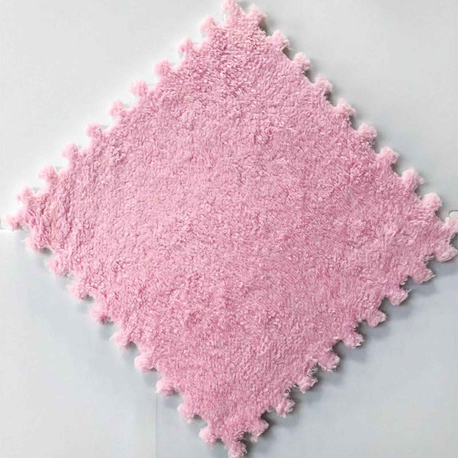 Tappeto ad Incastro Splice 36 Pezzi Tappetino Puzzle in Schiuma di Peluche, Tappetino ad Incastro Quadrato in Schiuma, Tappeto Patchwork in Schiuma Fai da Te per soggiorn,Pink-One Size