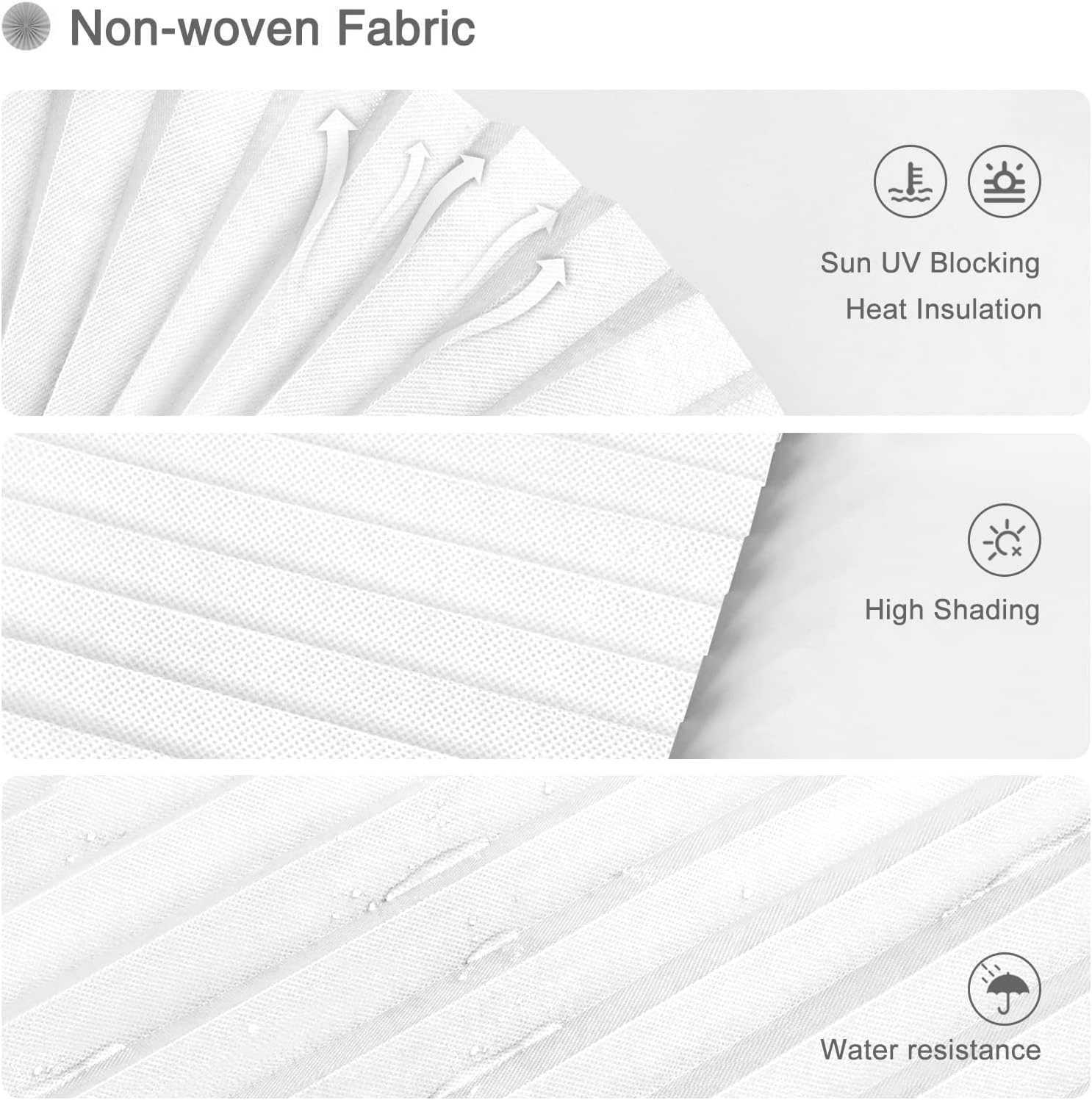 Temporary Window Blinds - Cordless No Drill Stick On Self Adhesive Clip on Paper Blinds for Windows Door - White, 35 x 59 Inch (Fits Windows 19-36 Inch)