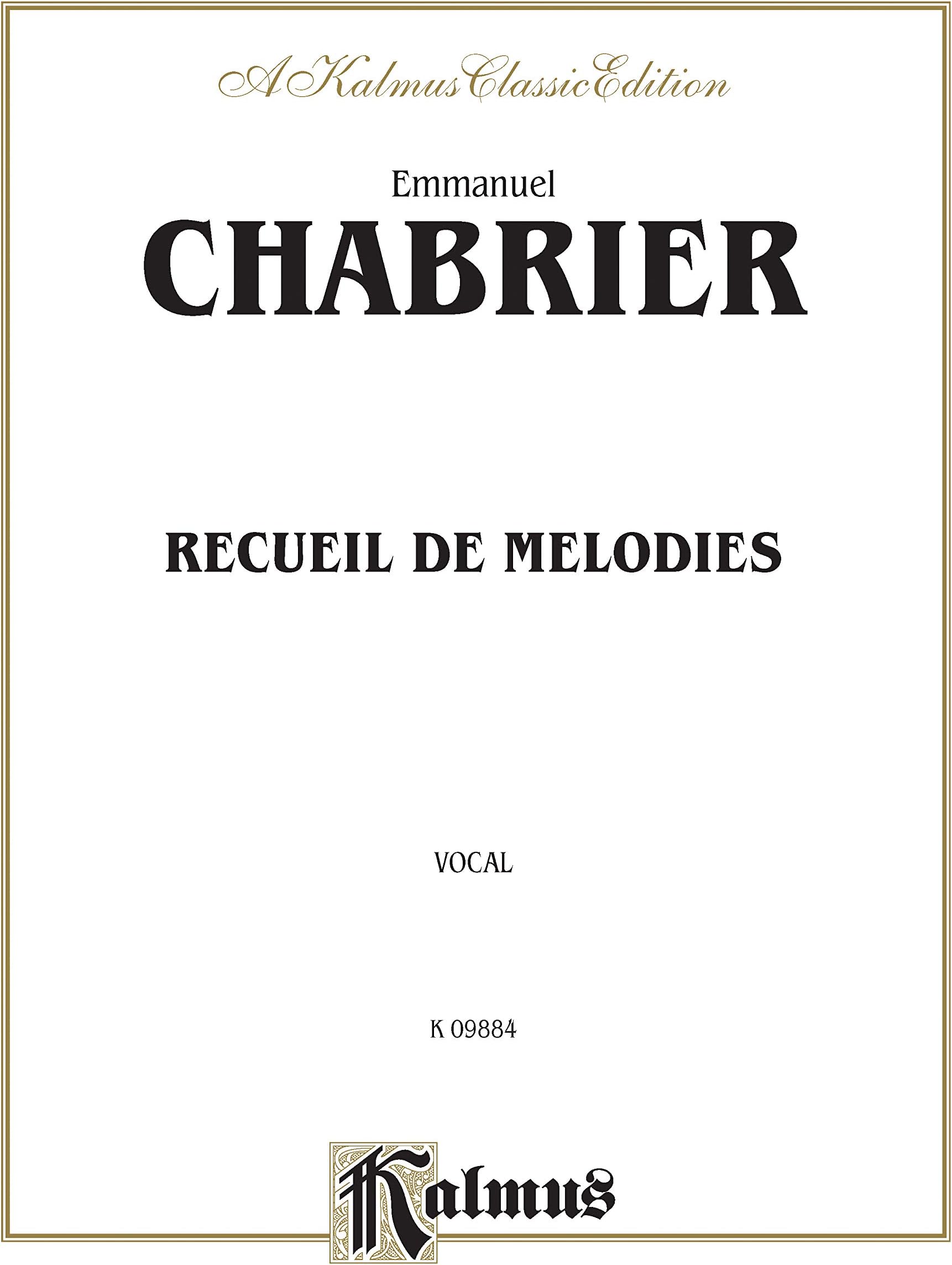 Recueil de Melodies: French Language Edition