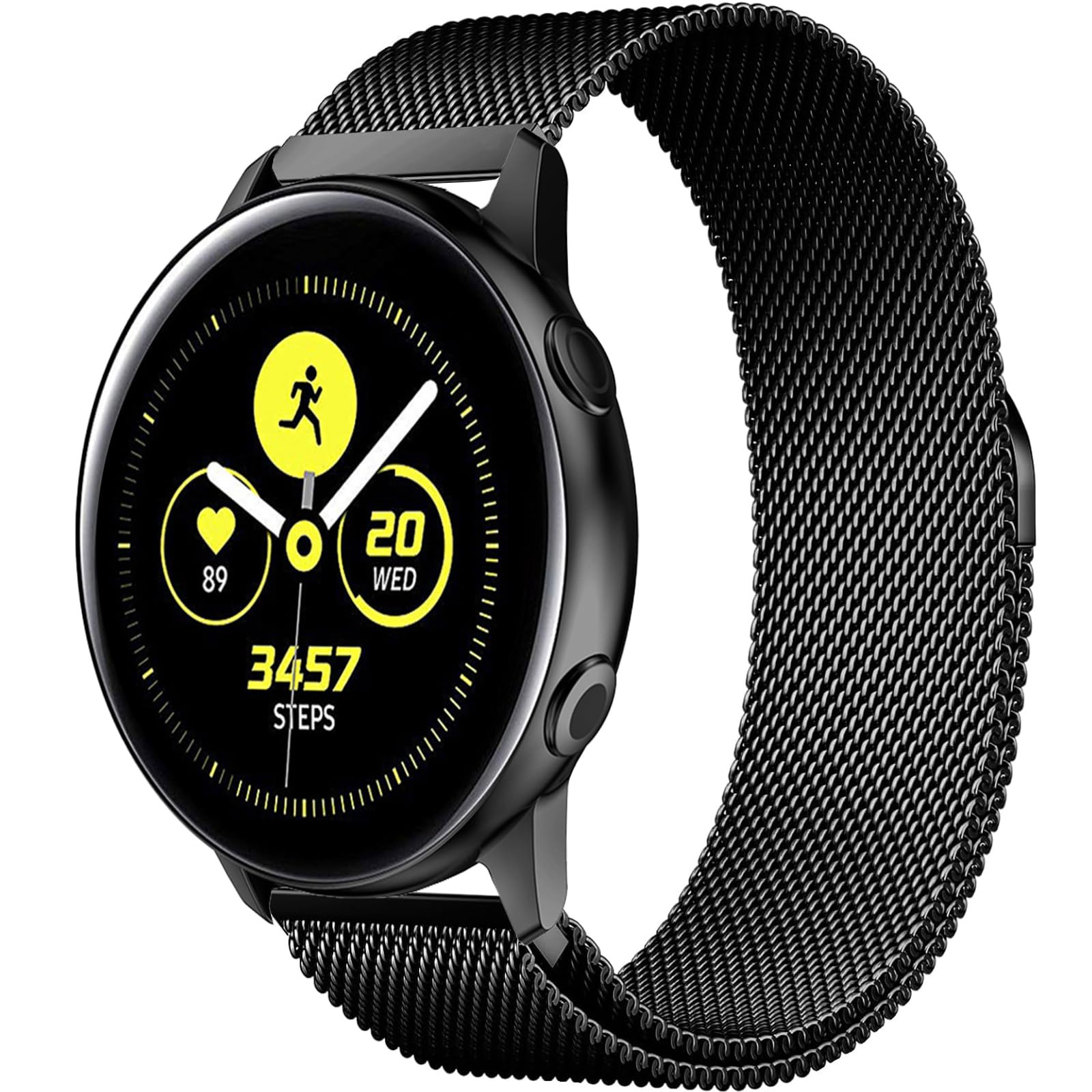 Magnetyczny pasek zamienny do zegarka Garmin Vivoactive 6/5/3, 20 mm, regulowany, metalowy, stal nierdzewna, do Garmin Vivomove 3 / Sport/Style/Luxe/Trend/HR, D2 Air X10/Bounce 2