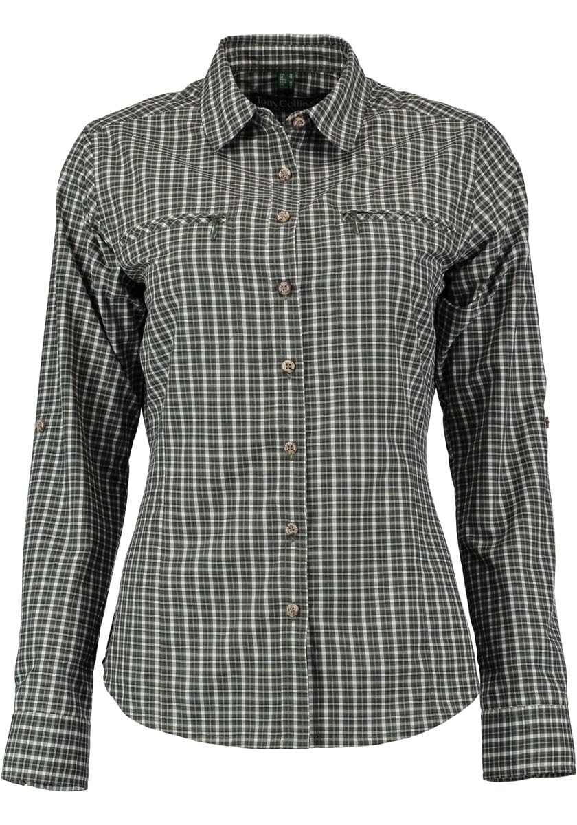 TOM COLLINS Damen Bluse Langarm Freizeitbluse mit Liegekragen Twoios