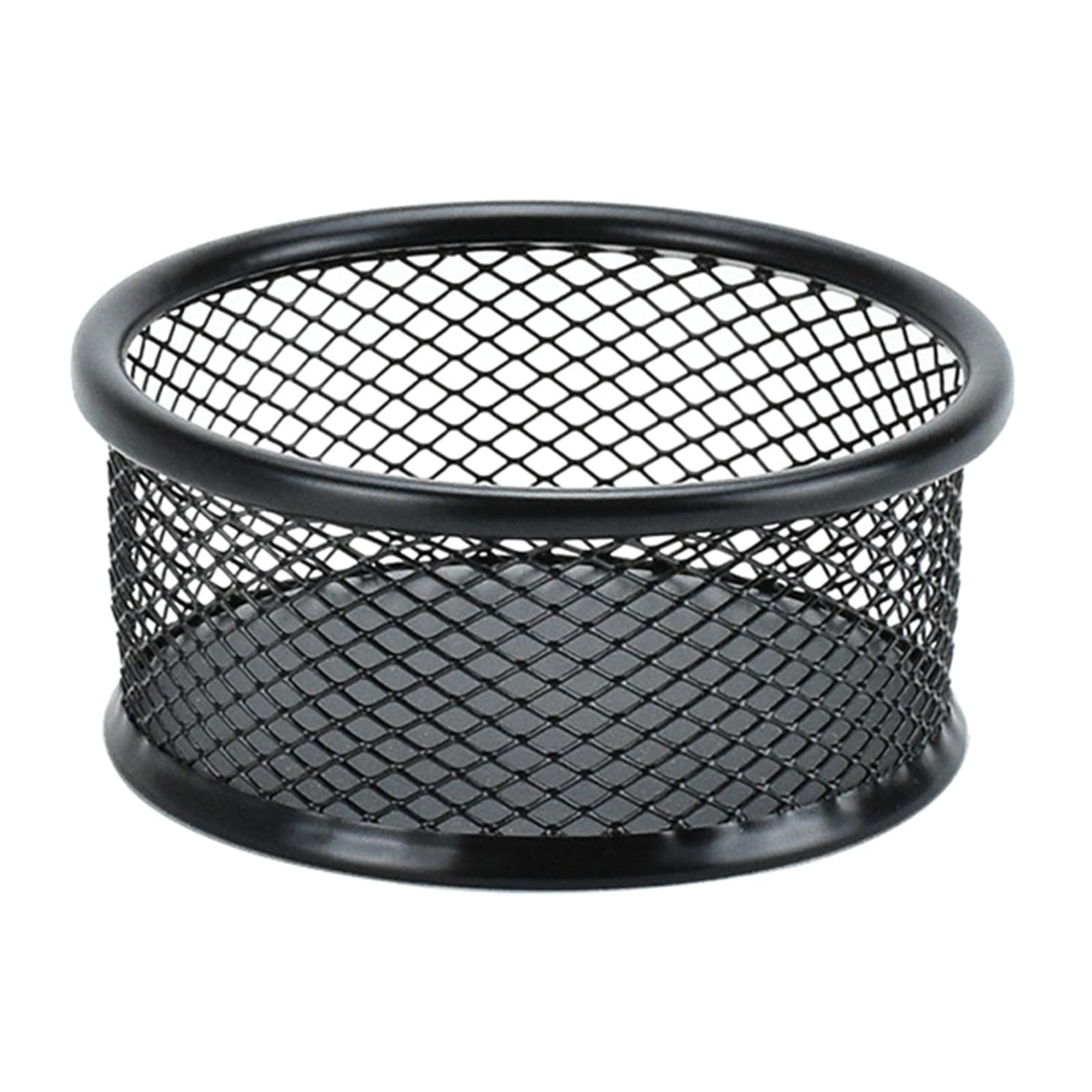 Tsophreniq Metal Paperclip Storage Box Paper Clip Organiser Ventilated Metal Container for Paper Clip Hairpins Push Pin Thumbtacks Round Desk Organiser