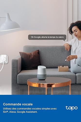 Tapo Matter Prise Connectée WiFi, Suivi de consommation, 16A Type E, Compatible avec Alexa, Google Home et SmartThings, Contrôler le radiateur, le chauffage, Économie d'énergie, Tapo P110M(FR) - 7