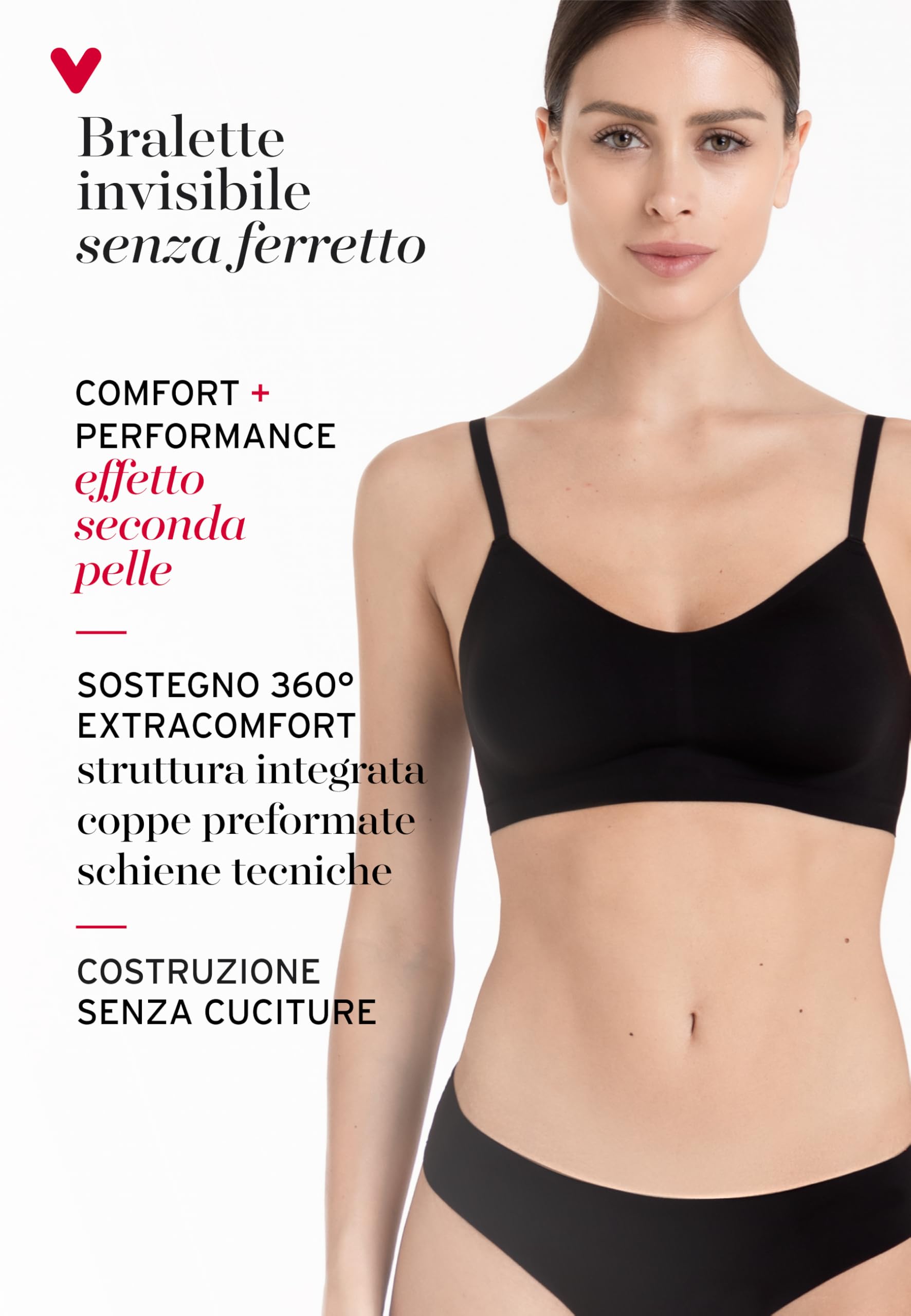 Lovable Reggiseno Bralette Senza Ferretto con Coppe Estraibili in Microfibra | Massima Invisibilità Effetto Seconda Pelle Invisible Fusion Donna