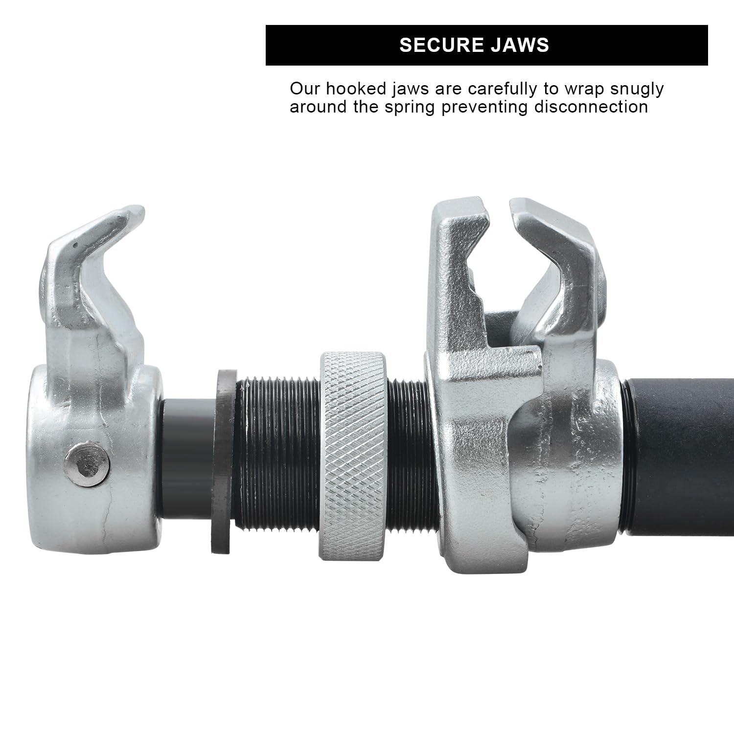 2 pièces Compresseur Ressort Amortisseur 1,2T Plage de Serrage 280mm avec Support de Sécurité pour Démonter Ressorts de Suspension Auto SUV