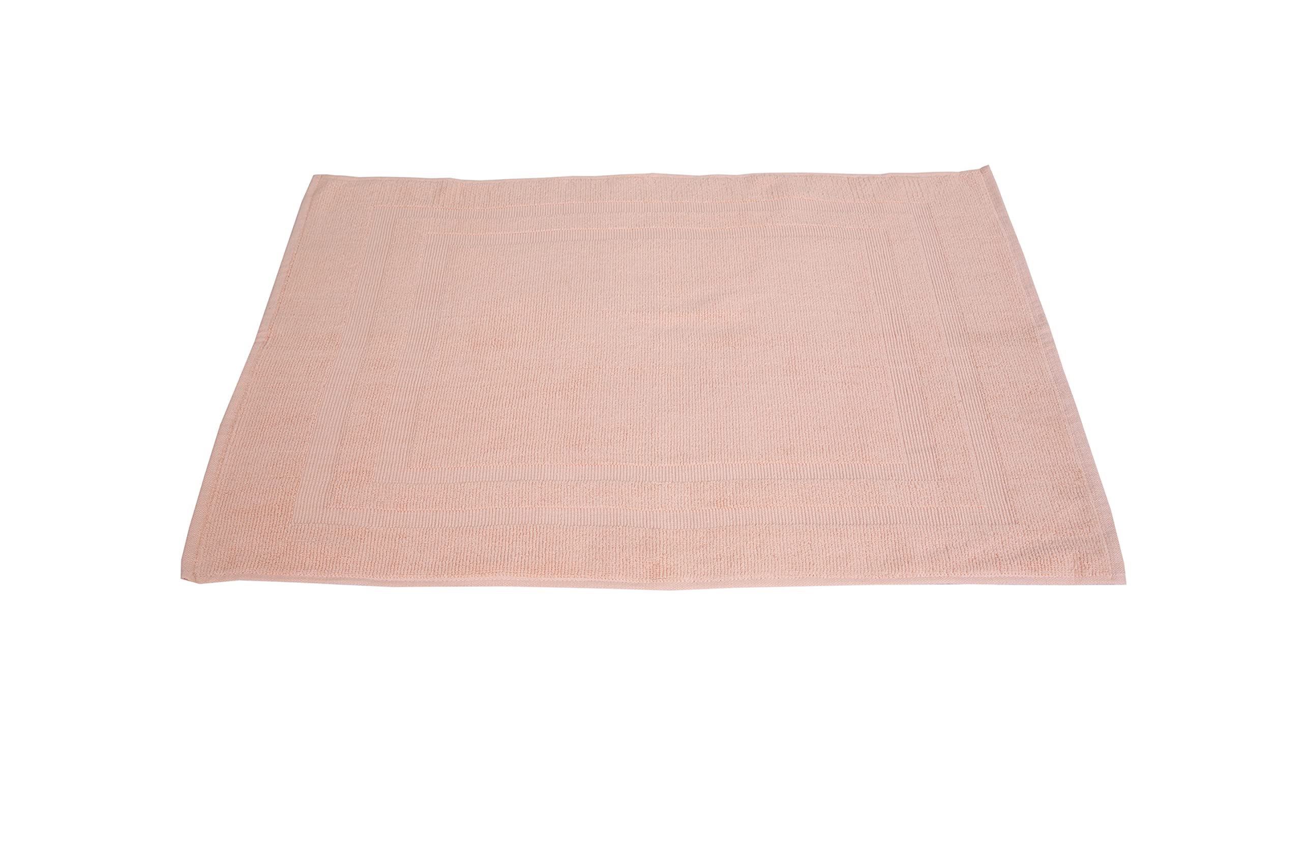 Hotel Linen Klub Princess 100% Cotton Terry Ring Spun Bath Mat-850Gsm,50X80cm Quick-Dry, Highly Absorbent, Soft, Peach Color -1Pc