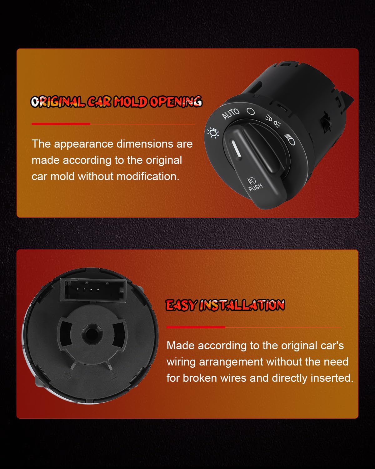 A-Premium Headlight Switch For Dodge, Chrysler - Fits Grand Caravan, Charger, Durango, Town & Country, 300 (2011-2019)