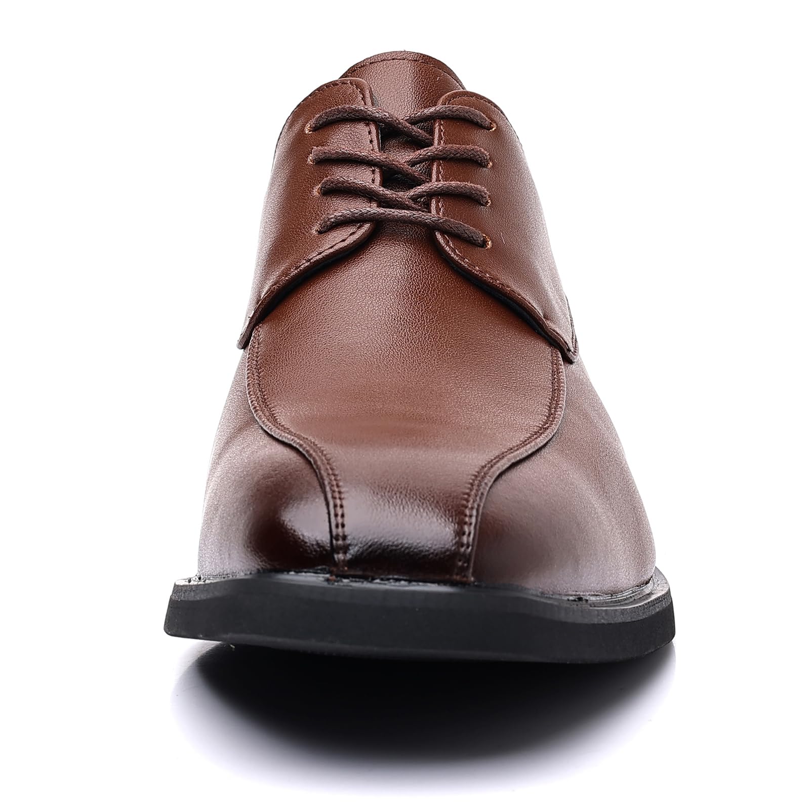 DADAWEN Chaussure Oxford pour Hommes Chaussures Homme Ville Costume Mariage Bureau Marron 42
