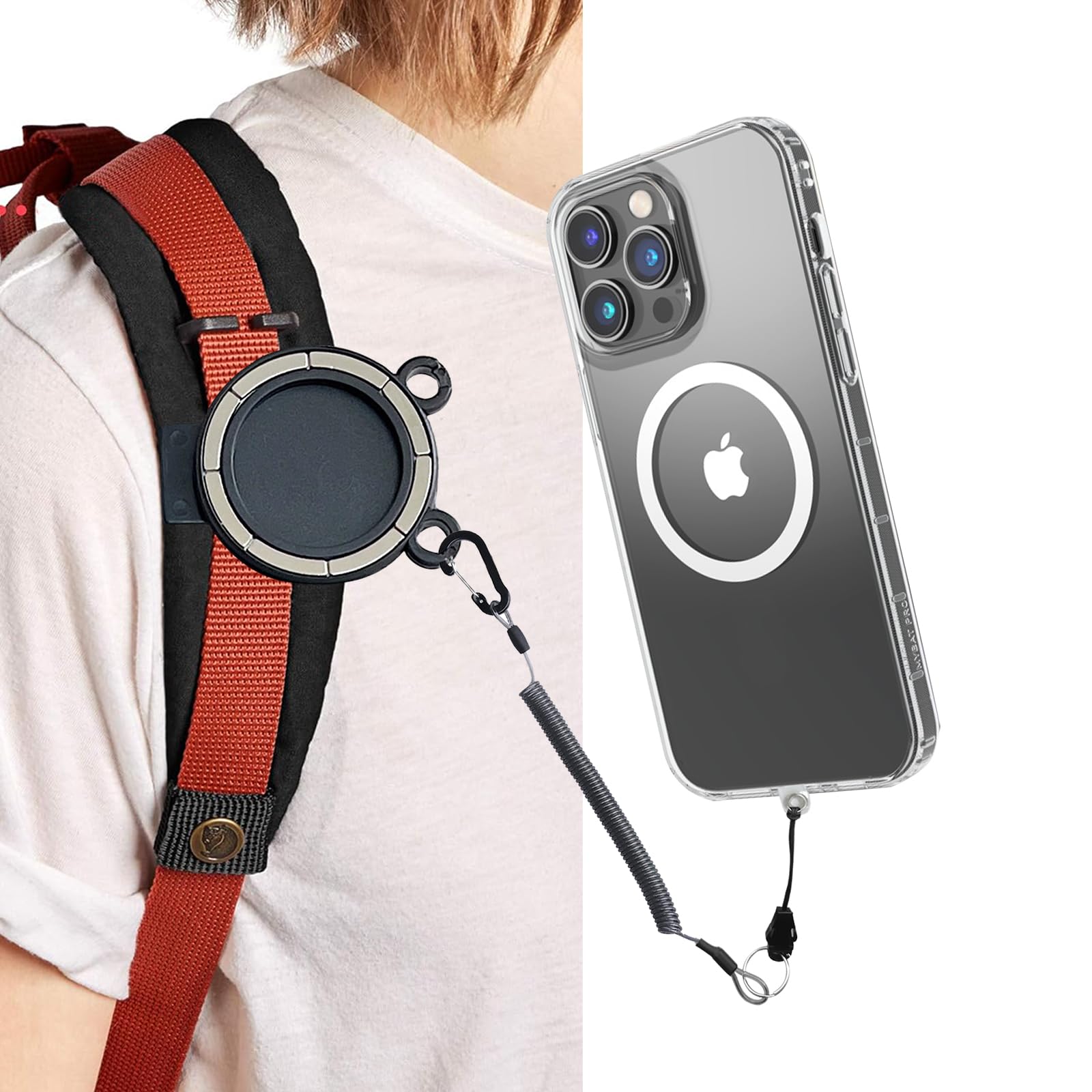 FORZEN Backpack Strap Magnetic Clip for Cellphone,Magnetic Phone