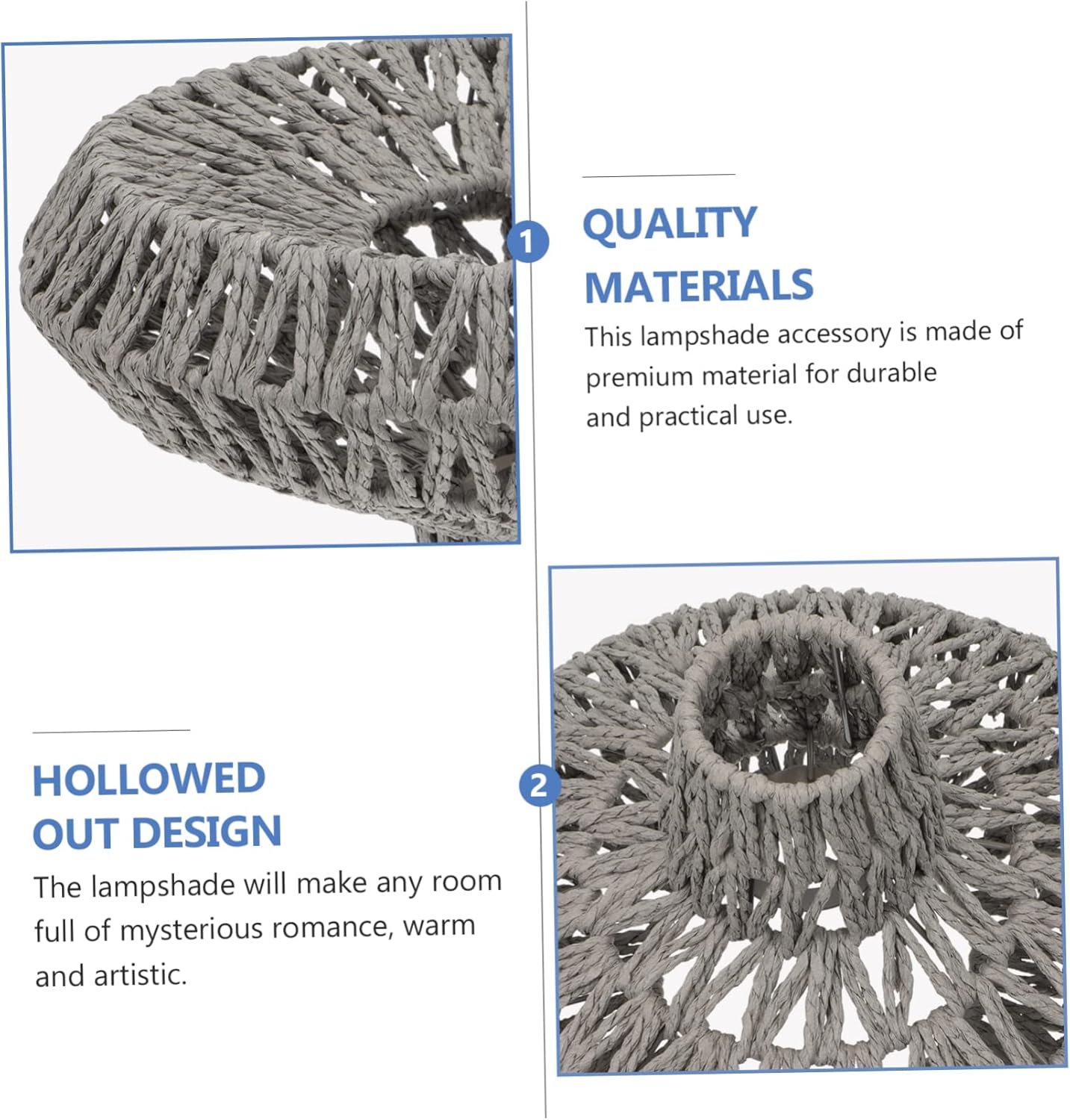 1pc Woven Light Shade Black Led Paper Rope Hanging Lamp Cover Creative Minimalist Pendant for Home Restaurant Hotel Decor