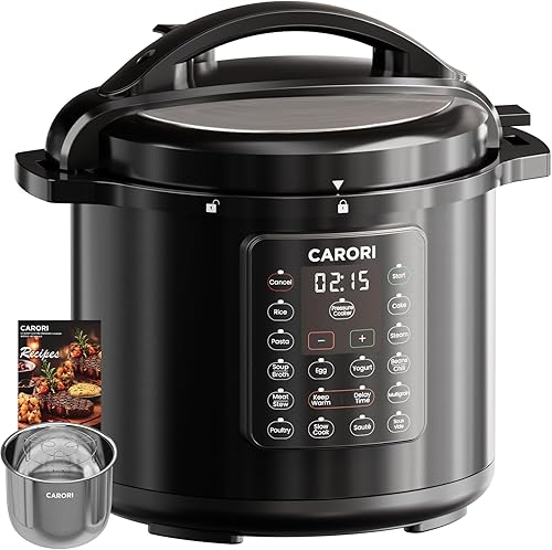 Olla a presión eléctrica 12 en 1 de 8 cuartos de galón, olla de presion de 1200 W con olla de acero inoxidable, olla de arroz lenta, salteado,