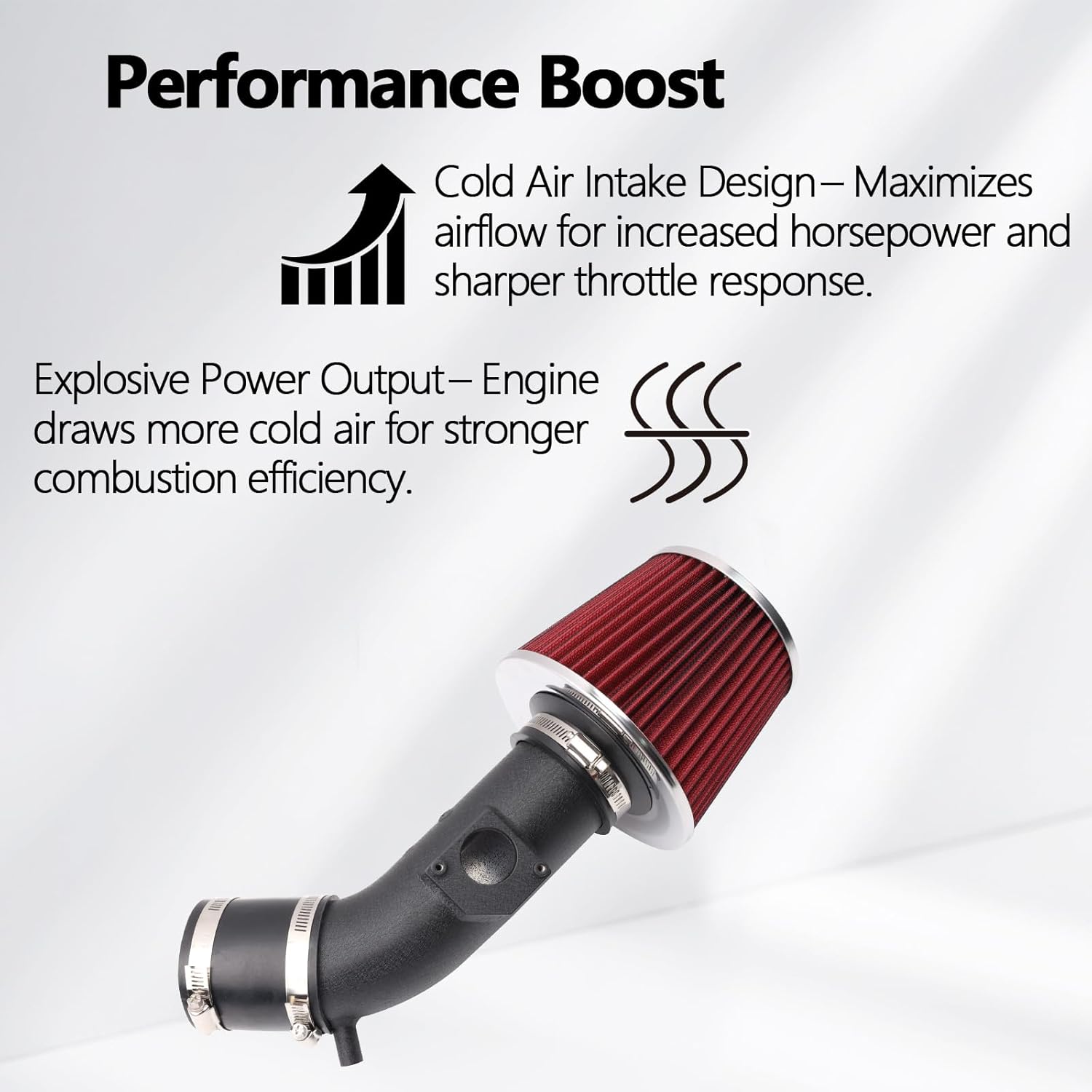 Cold Air Intake Kit High Performance Air Intake System Compatible with Mazda3 All Model with 2.5L 4-cylinders Engine GT/S 2010-2012 Silver T-304 Aluminum with Black Washable Dry Filter