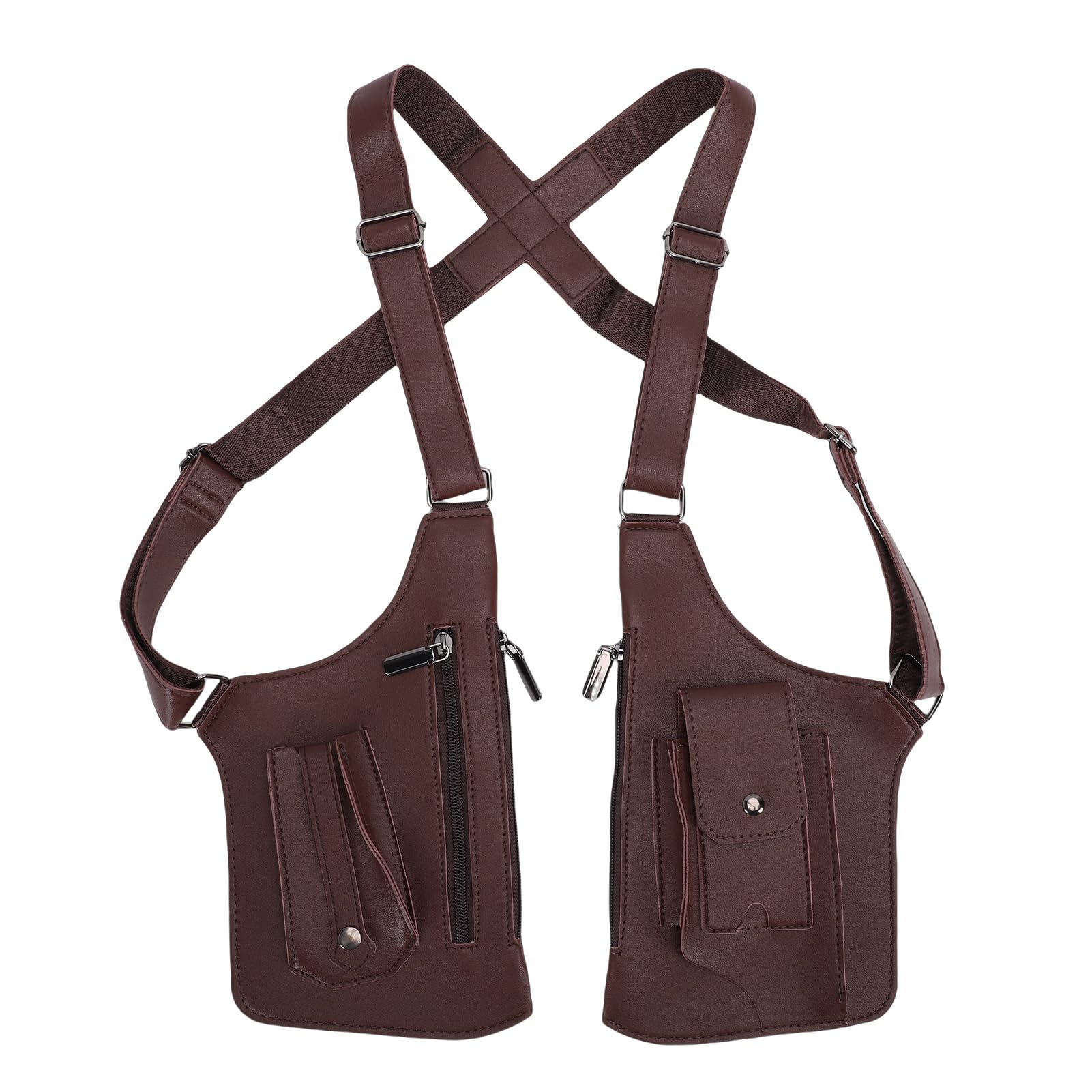 Marhynchus Borsa da Ascella a Doppia Spalla, Portafoglio Sottoascella Regolabile in Pelle PU Antifurto con 2 Tasche Spaziose per Uomini e Donne Che Viaggiano per i Pendolari All'aperto