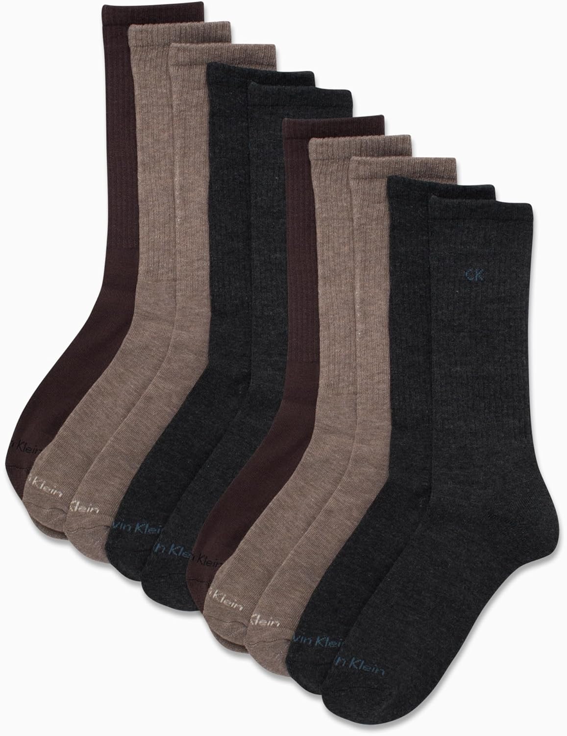 Calvin Klein Mens Crew Socks - 10 Pack Cushioned Athletic Performance Breathable Running and Sports Crew Socks for Men - Image 3