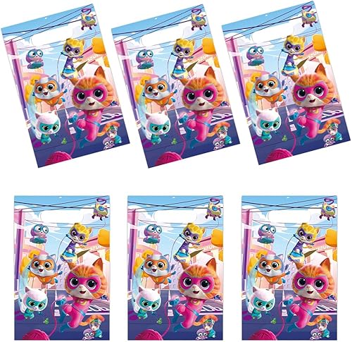 FFIME Paquete de 30 bolsas de regalo de súper gatitos, bolsas de dulces, suministros de fiesta de cumpleaños, bolsas de dulces para niños,