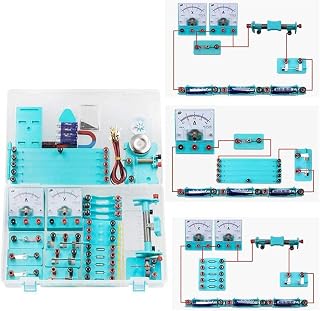 Electromagnetism Experiment Kit - Electric Bell, Electromagnet Tests & Sliding Rheostat for Brightness Adjustment