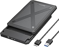 Vista 1 de iDsonix 2.5 inch Hard Drive Enclosure USB 3.0 to SATA III Tool-Free External Hard Drive Enclosure for 7mm9.5mm 2.5" SSD HDD with UASP, for Toshiba