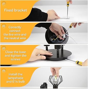 CANMEIJIA Black 3-Way LED Ceiling Light E14 Spot Fitting Rotatable Base [Energy Class F]