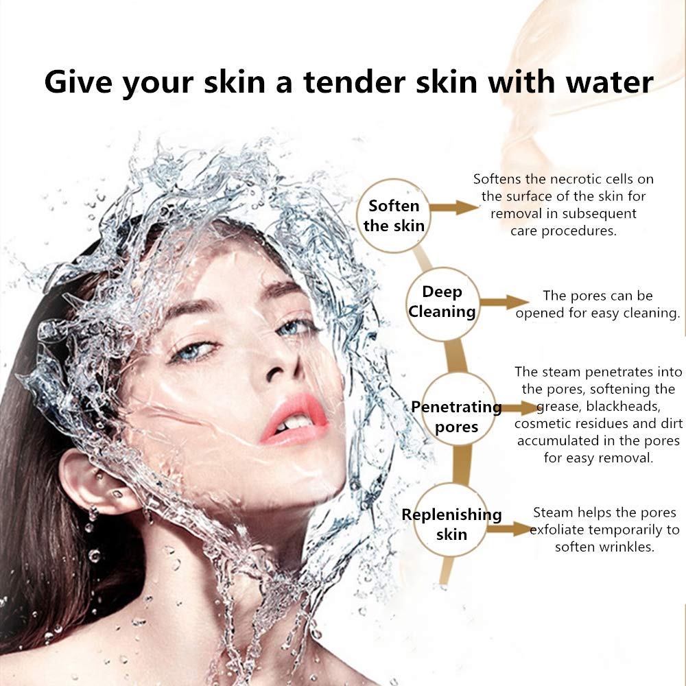 Nano Ionic Face Steamer Facial SPA Profesjonalna sauna do twarzy z gorącą mgiełką, otwartymi porami, redukcją zaskórników, poprawiającym przepływ krwi - bezpieczna i łatwa w użyciu