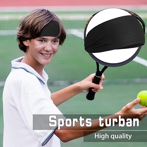 Miniatura 3 de Deekin 6 diademas para niños y niños, bandas atléticas para niños, diademas de fútbol para niños, bandas de sudor elásticas que absorben el sudor
