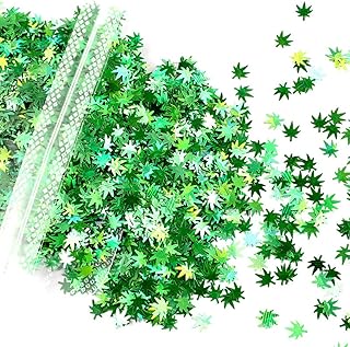 420 Leaf Nail Glitter Sequins Nail Art Stickers