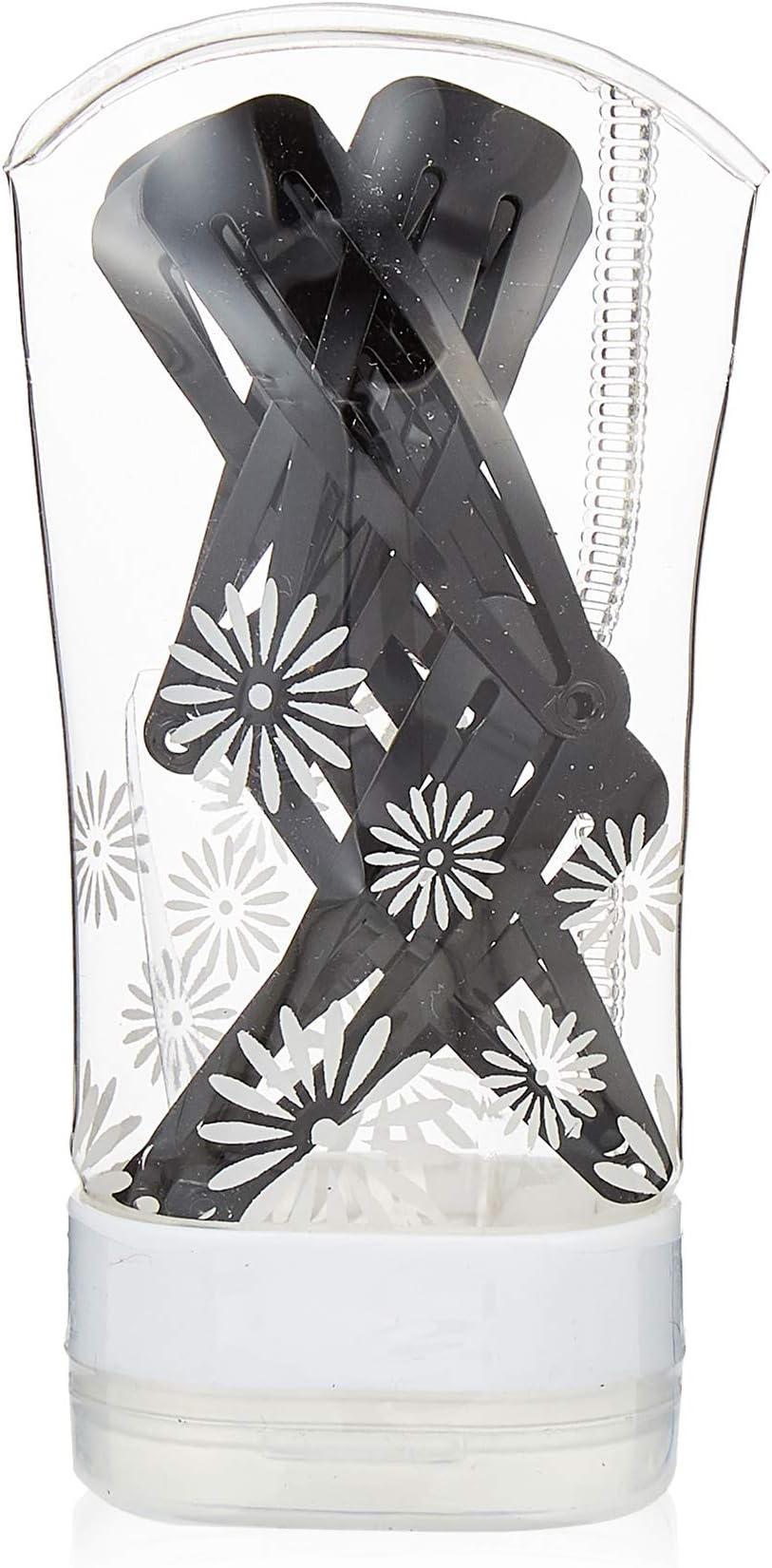 QVSOne Touch Hair Clips, Black, Pack of 10